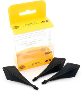 Integrated Dart Flights and Shafts, 3 Sets Modern Slim Fit Wave Shape, Durable & Compact for Steel and Soft Tip Darts