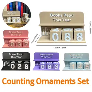 Books Read This Year Counting Ornaments Wear Resist Book Read Tracker Small Book Counter for Teachers Writers Library Lovers