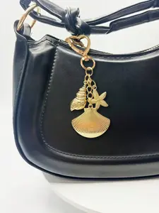 Ocean Series Keychain, Shell & Starfish Charm, Perfect for Vacation, Summer Beach Accessory, Gift for Friends & Family