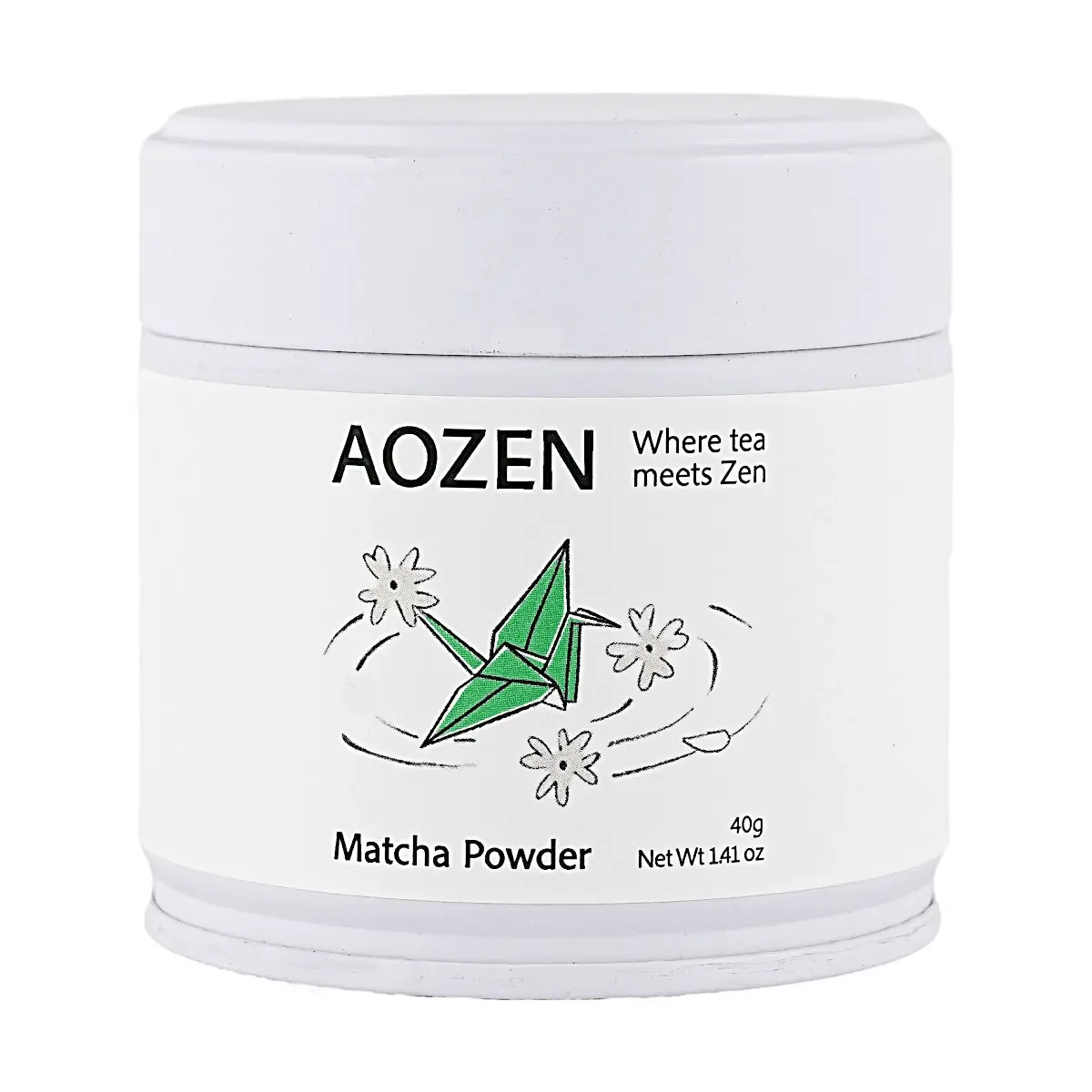 AOZEN Pure Matcha Powder 40g - 100% Natural Japanese Ceremonial Grade, Zero Sugar, No Additives for Lattes, Baking, Smoothies & Tea