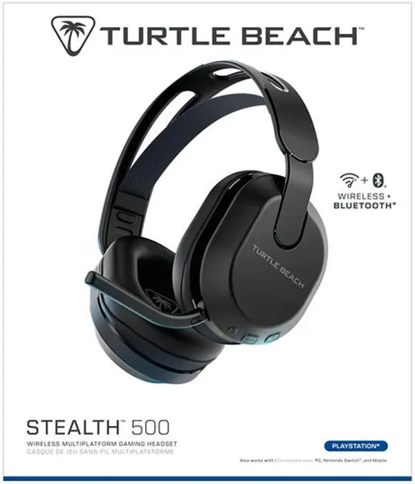 Turtle Beach Stealth 500 Wireless Gaming Headset for PS5, PS4, PC, Nintendo Switch, & Mobile - Black