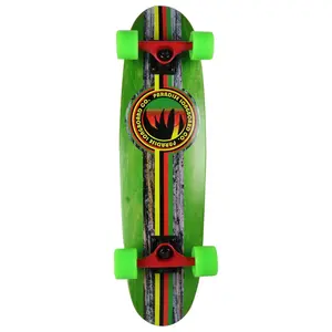Paradise Skateboard Cruiser Complete Rasta Bark Green 7.25" x 28.75"