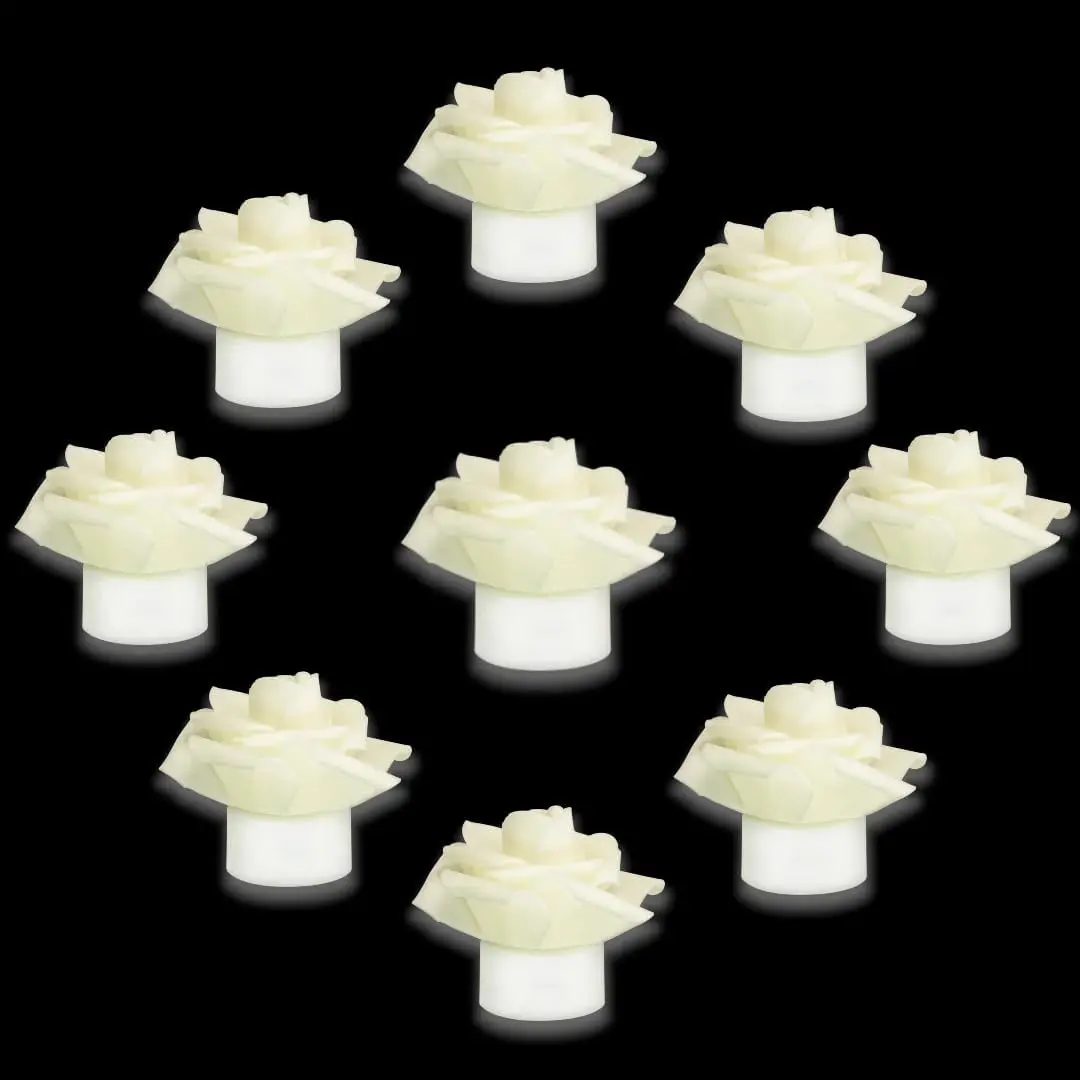12-Pack LED Candles with Synthetic Wax, 200+ Hour Battery-Operated Lights for Centerpiece Table, Wedding Decorations (White)