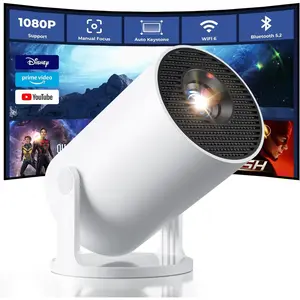 Mini Projector with WiFi and , Built-in Apps,  Portable Projector with 180? Rotation, Auto Keystone, Support 1080P, Compatible with HDMI/USB/TV Stick/Smartphone/Laptop