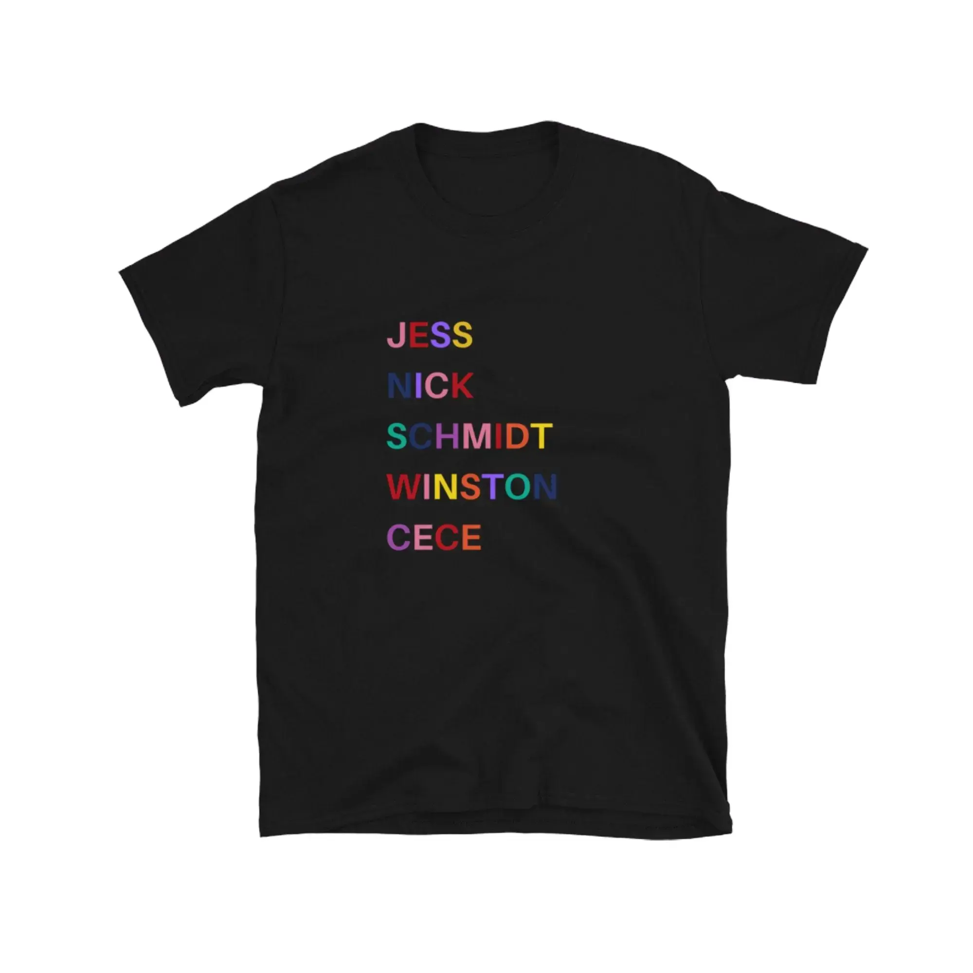 New Girl TV Show Graphic T-Shirt, Jess Nick Schmidt Cece Winston Sitcom Tee, Unisex Fan Merch Shirt, Gift for Fans