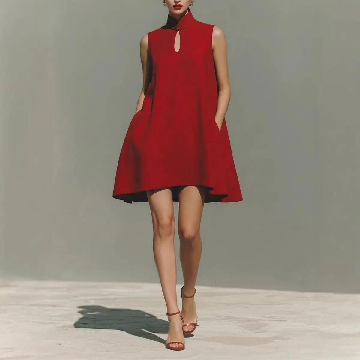 Asymmetrical Hi-Lo Sleeveless Dress