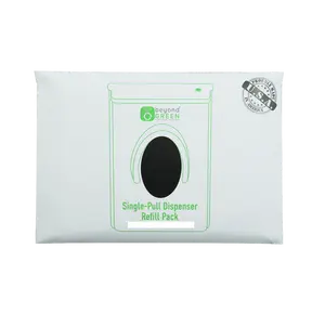 BeyondGreen Dog Poop Bags Refill for Single-Pull Park Dispenser 100 Unscented Durable Leak-Resistant Bags 9x13 Inches