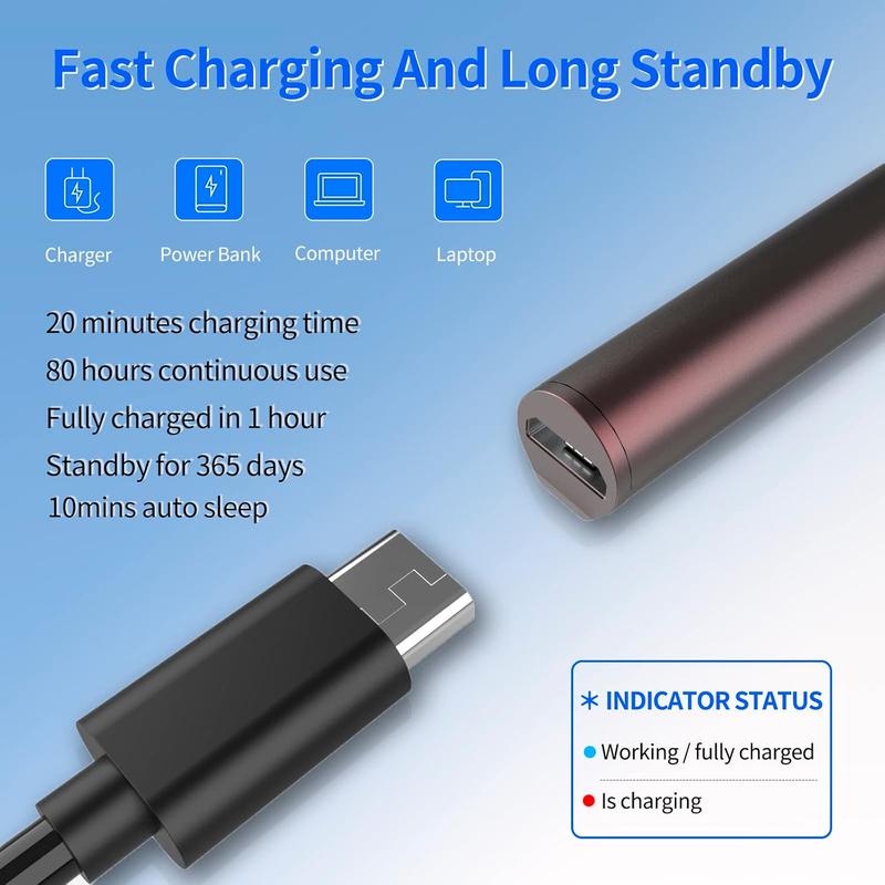 Stylus Pen for  Envy X360 Pavilion X360 Specter X360 Spectre X2 Envy X2 Rechargeable MPP 2.0 Tilt  Pen with 4096  Sensitivity, Palm Rejection,  Attachment Function, Red