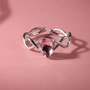 Enchanted Pink Stone Crown Ring | Regal Elegance Inspired by Swan | Unique Jewelry Gift for Her