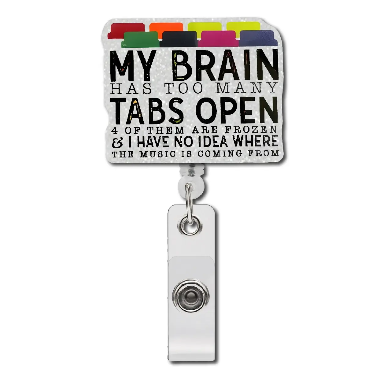 Fun Slogan Nurse ID Badge Lanyard, Nurse Badge Reel, Medical Badge Reel, Badge Buddy Nursing, Rotating Crocodile Clip, Durable Name Card Holder, Badge Holder With Lanyard, Ideal for Healthcare Workers & Office Staff