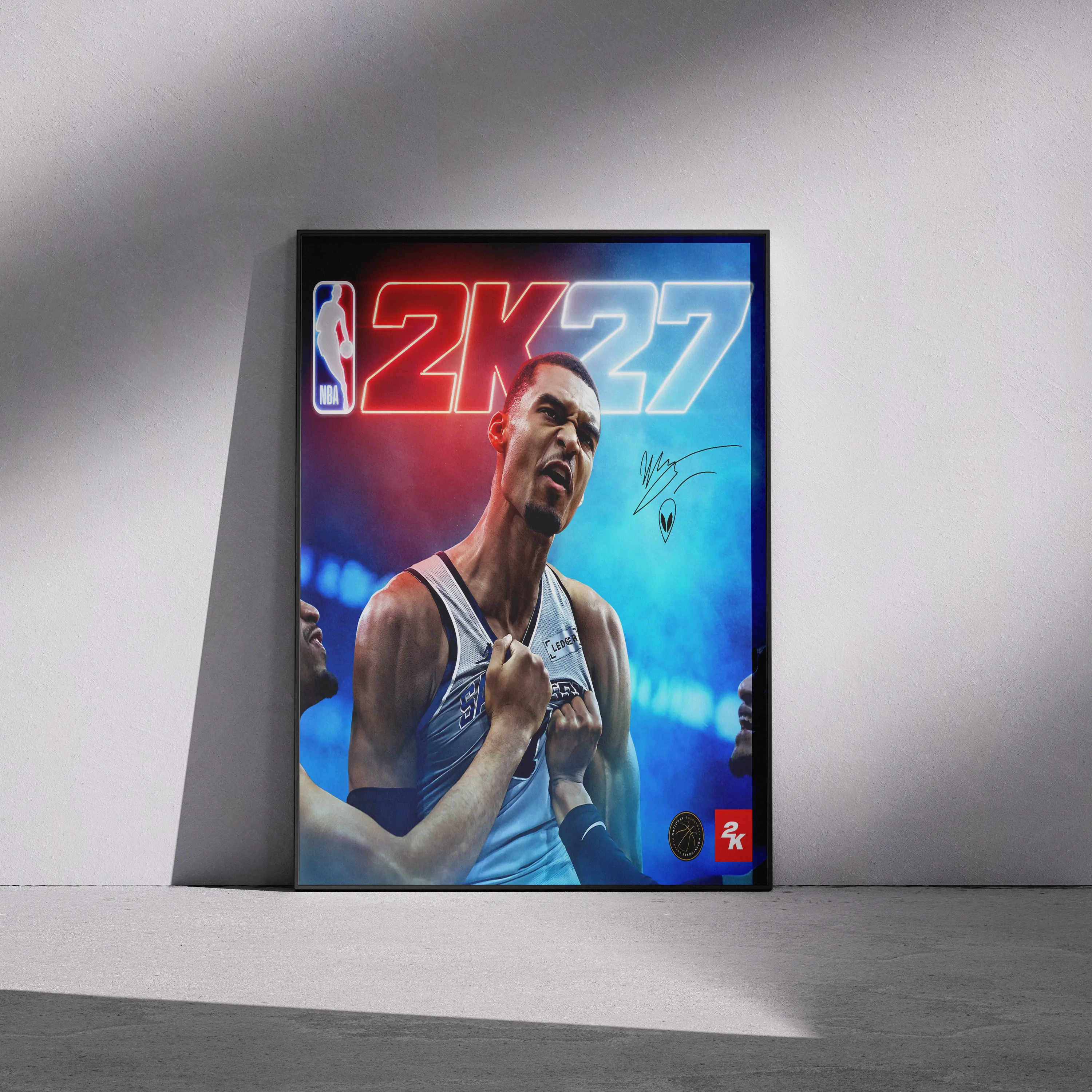 Wemby Inspired Basketball Poster, Alien Basketball Wall Art, Future Star Sports Decor, Basketball Fan Gift, Gamer Room Poster