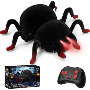 KYLVO Remote Control Tarantula Wall Climbing Spider Toy, Rechargeable RC Indoor Toy with LED Lights, Realistic Prank Spider for Boys & Girls Ages 3+ – Fun Holiday Gift Halloween