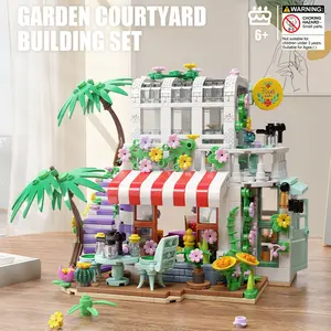 Garden Street View Model Building Blocks Toy, Creative Desktop Ornament, Building Toys for Teens, Building Blocks for Kids, Stem Building Blocks