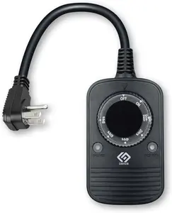 24-Hour Outdoor Light Timer – Water-Resistant with Photocell Dusk to Dawn Sensor, 2/4/6/8-Hour Countdown Timer, Grounded Outlet – Ideal for Home, Christmas Lights, Garden – 10A, UL Listed