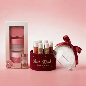 Secret Tribe Lip Care Set, Lip Mask + Exfoliator + Brush, 8 Lip Balms, Vitamin C Brightening, Gentle, Smooth, Radiant, Lip Moisturizer, Unisex, Perfect for Gifts