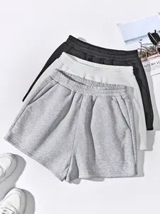 Unity 3pcs Solid Elastic Waist Track Shorts