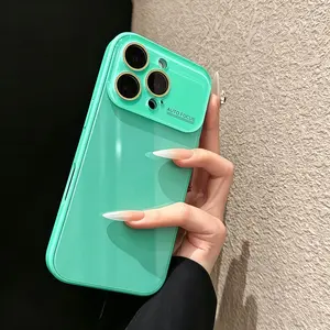 O'Case Crystal Clear iPhone Case with Built-in Camera Lens Protector, Macaron Cute Glossy Clean Fit Luxury Multi-Color, Anti-Drop Anti-Yellow TPU Hard Case for iPhone 17 16 15 14 13 Pro Plus Promax, Birthday Gift for Chic Girls Teens Gift for Mother's Day