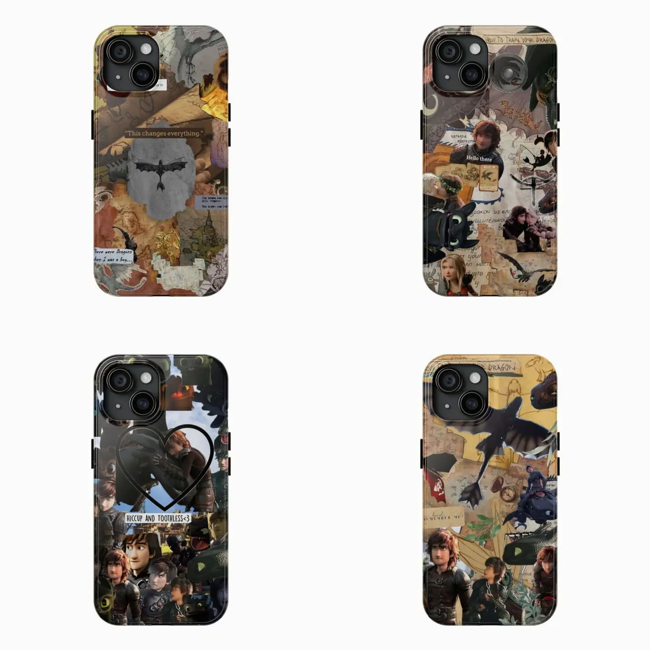 4 Styles Toothless Phone Case V1, How to Train Your Dragon Phone Case - Aesthetic Dragon Case for iPhone 16 promax, 16-SE & SS, HTTYD Gift for DreamWorks Fans & Nostalgia Lovers