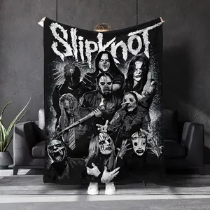 Slipknot themed printed flannel blanket - comfortable, soft and lightweight, suitable for home, camping or outdoor use, suitable for all seasons