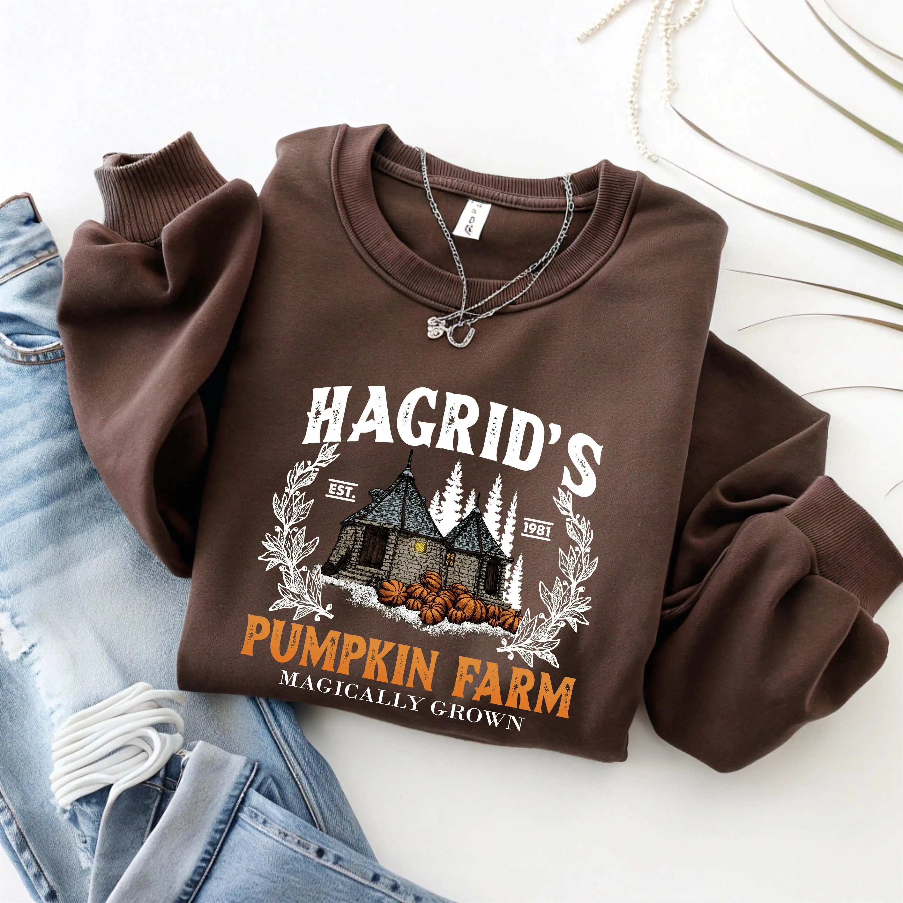 Hagrid's Pumpkin Patch Sweatshirt, Fall Sweatshirt,  Hagdrid's Pumpkin Farm Shirt ,Halloween Tee, Spooky Season ,Pumpkin Thanksgiving Sweatshirt
