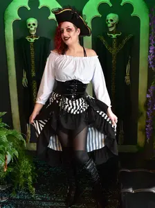 Pirate Queen Adjustable Skirt- White