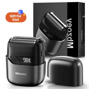 [fathersdaygift]Mbzoey Mini Razor for Men, Compact Foil Shaver, IPX7 Waterproof, Wet Dry Use, Precision Titanium Blades, LED Fast Charging, Travel Groomer, FathersDayGift Daily Flawless summerwins