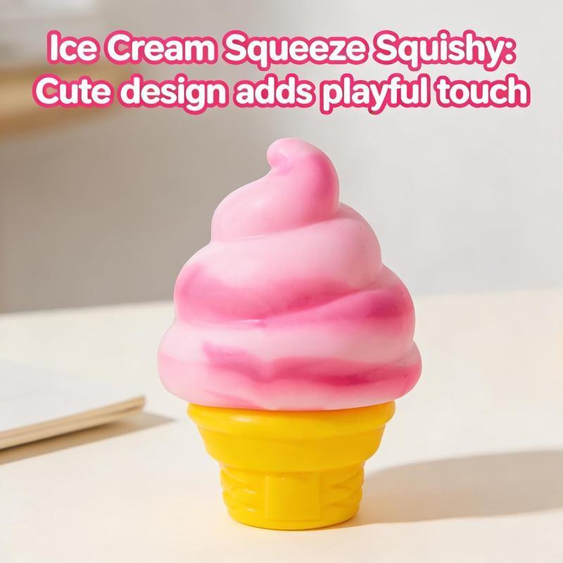 Needoh 2026 New Ultra Soft Sensory Squeeze Toy Slow Rise, Ice Cream Squeeze Squishy, Ice Cream Squishy, Easter Basket Stuffers Party Favors for Anxiety Relief