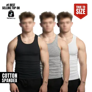 3-pack men’s T-shirts — sports tank tops; breathable crew-neck compression tank tops for men; running/fitness shirts for men; basketball apparel; men’s all-season underwear; boys’ tank tops,summervibes