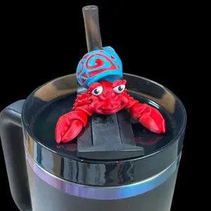 Sea Life Animal Tumbler Straw Buddy Figurine 3D Printed