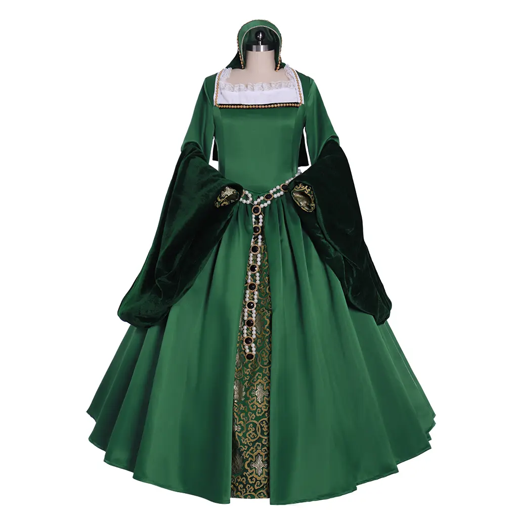 Tudor Elizabeth Costume Queen Elizabeth Green Dress Tudor Period Royal  Court Gown - TikTok Shop