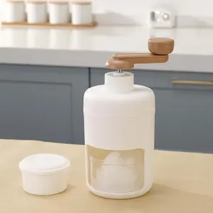 Ice Crusher, 1 Box Ice Shaver with Ice Box & Ice Scoop & Ice Cup, Manual Ice Shaver Machine for Making Ice Cream, Cocktail, Cake, Kitchen Utensils