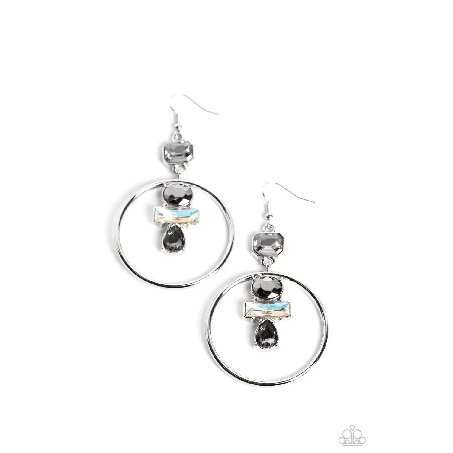 Paparazzi Geometric Glam - Silver  Earring P5ST-SVXX-058XX