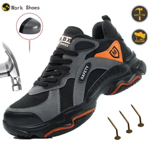 Work Safety Shoes For Men Breathable Work Sneakers Steel Toe Boots Anti-puncture Safety Protective Shoe Indestructible shoes