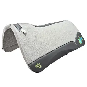 Best Ever 1" Kush Pad with Black Wear Leathers and Lime Green/Blue Crown- 32"x32"