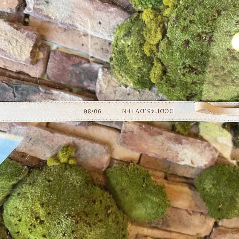 Pre-owned VERSACE Green Medusa Head Monochrome Belt 90/36(L)