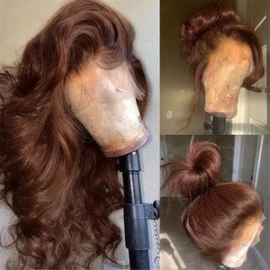 Bling Hair 30 32inch Chocolate Brown Body Wavy 13x4 Transparent Lace Front Human Hair Wigs Pre-plucked 180Density 13x6 Frontal Transparent Lace Wig For Women TikTokShopBlackFriday
