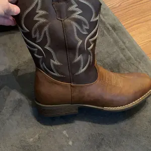IUV Cowboy Boots For Men with Wide Square Toe Western Retro Boot Durable Classic Fashionable Embroidered Pull On Slip Resistant Boots SummerVibes