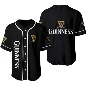 Guinness Beer Baseball, Jersey Beer Lovers, Beer Baseball Jersey Unisex, Halloween Shirt, Baseball Shirt, Movie Baseball Jersey Shirt, Beer Lover Shirt, Shirt For Men, Halloween Gift Shirt