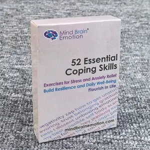 52 Essential Coping Skills Cards, 1 Box Stress Relief Cards, Party Board Game Toys, Party Entertainment and Leisure Game Cards