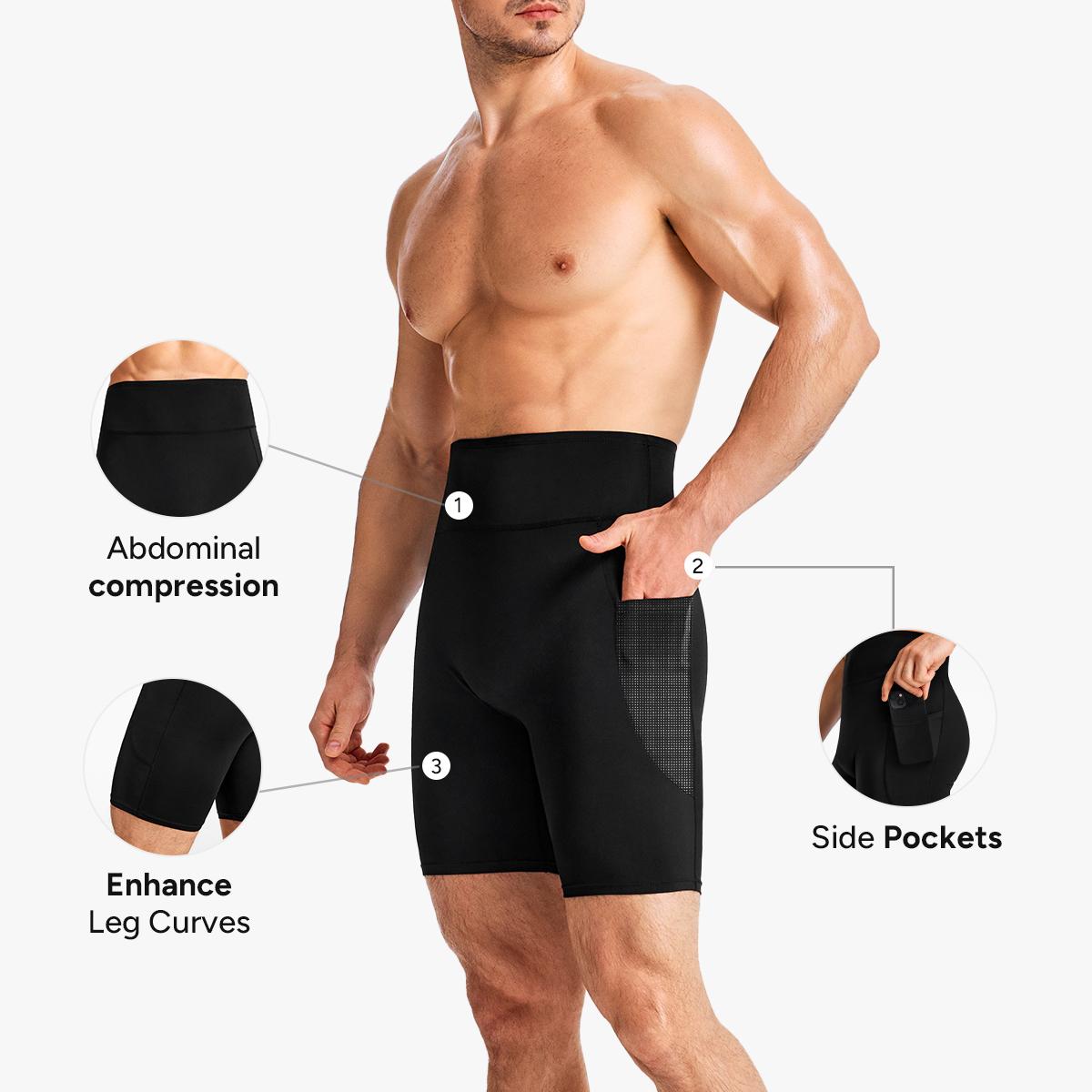 Nebility Compression Shorts for Men Sport Shorts Athletic Workout Running Performance Baselayer Underwear with Side Pockets