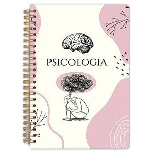 Psychology and Mental Health Theme - Spiral Notebook, 5.5 x 8.3 inches, high-quality paper, healing journal, anxiety tracking, self-reflection diary, durable binding