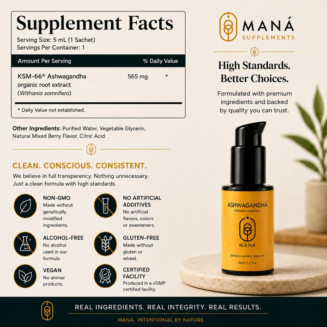 Ashwagandha Liquid (KSM-66) Root Extract | Superior Absorption
