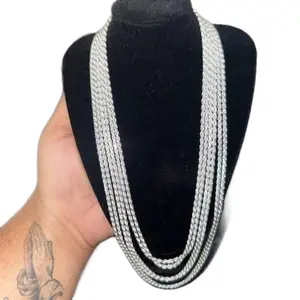 2.8 MM 925 Rope Chain - Silver Color, Durable and Stylish