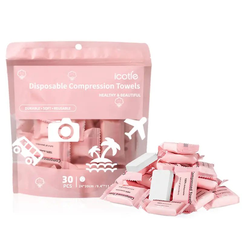 ICOTLE Compressed Towels – Portable, Expandable & Disposable | Travel, Camping, Outdoor Must-Have