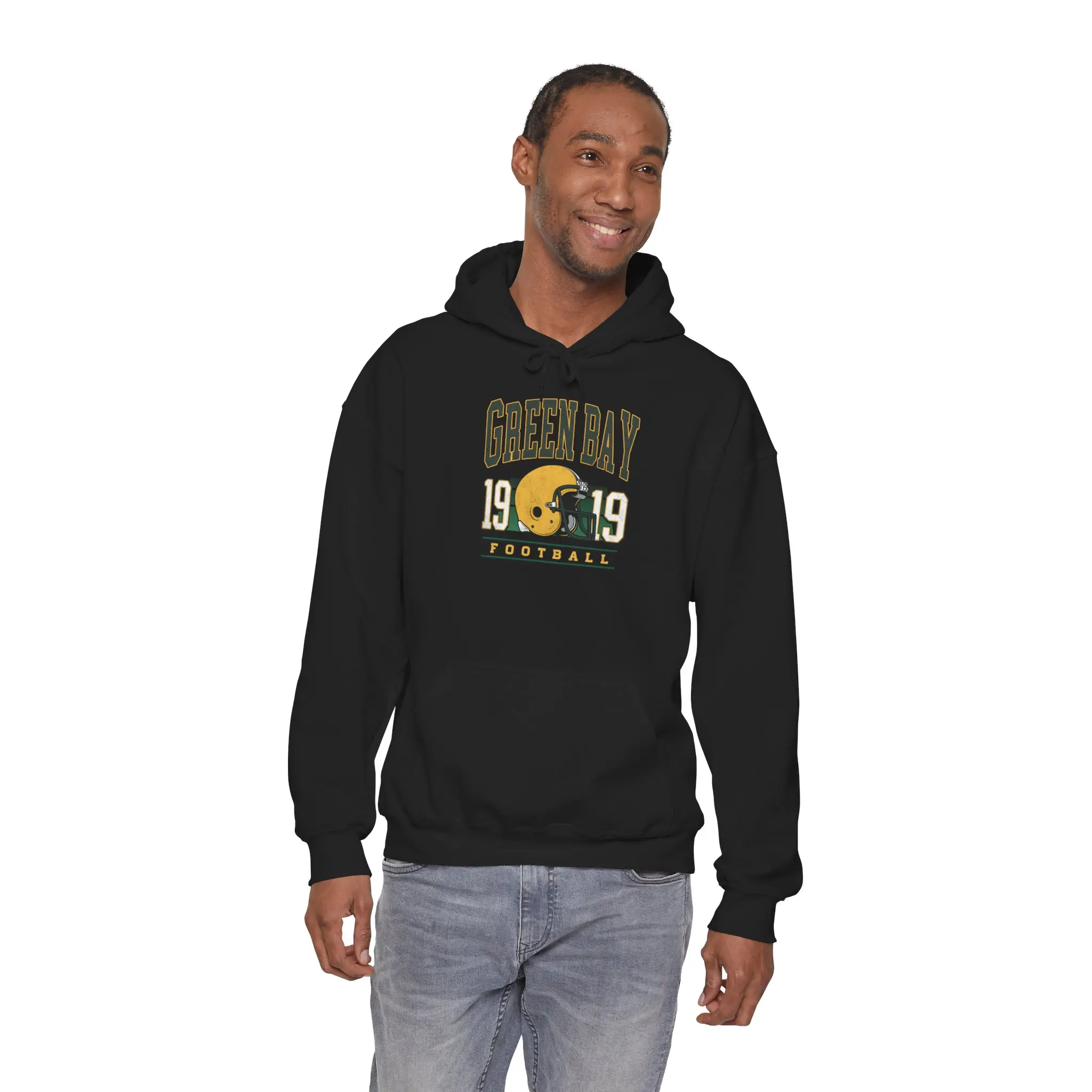 Green Bay 1919 Football Helmet Hoodie | Vintage Team Sports Sweatshirt -  TikTok Shop