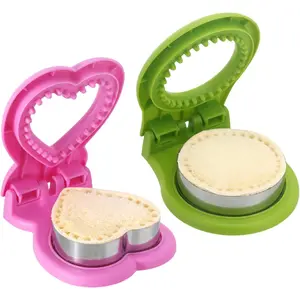 Sandwich  and Sealer,2-Pack Sandwich  for  Lunch - Stainless Steel Crust Remover Tool for PB&J, Peanut Butter Jelly & More - Bread Sealer with Easy Grip Handle.