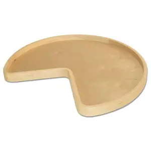 2-Pack Wooden Kidney Corner Lazy Susan for Cabinets - Birch, Shelf-Mounted
