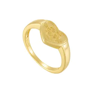 EVRY JEWELS Gold or Silver Plated Women's Hypoallergenic Heavenly Kiss Ring