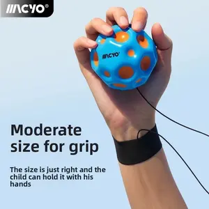 THE WELL KEPT Foam Moonstone Dimple Ball - Stress Relief Toy to Improve Reaction Time & Hand-Eye Coordination