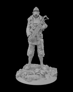 3D Resin Detailed Figures, Paintable Soldier Trooper Cyberpunk Warfare Minis - Collectible Decor Set for DnD Tabletop RPGs Dungeon Figurines